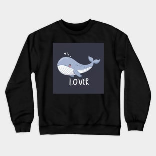 Beautiful Whale for whale lover Crewneck Sweatshirt